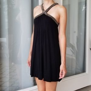Express Black Beaded Dress